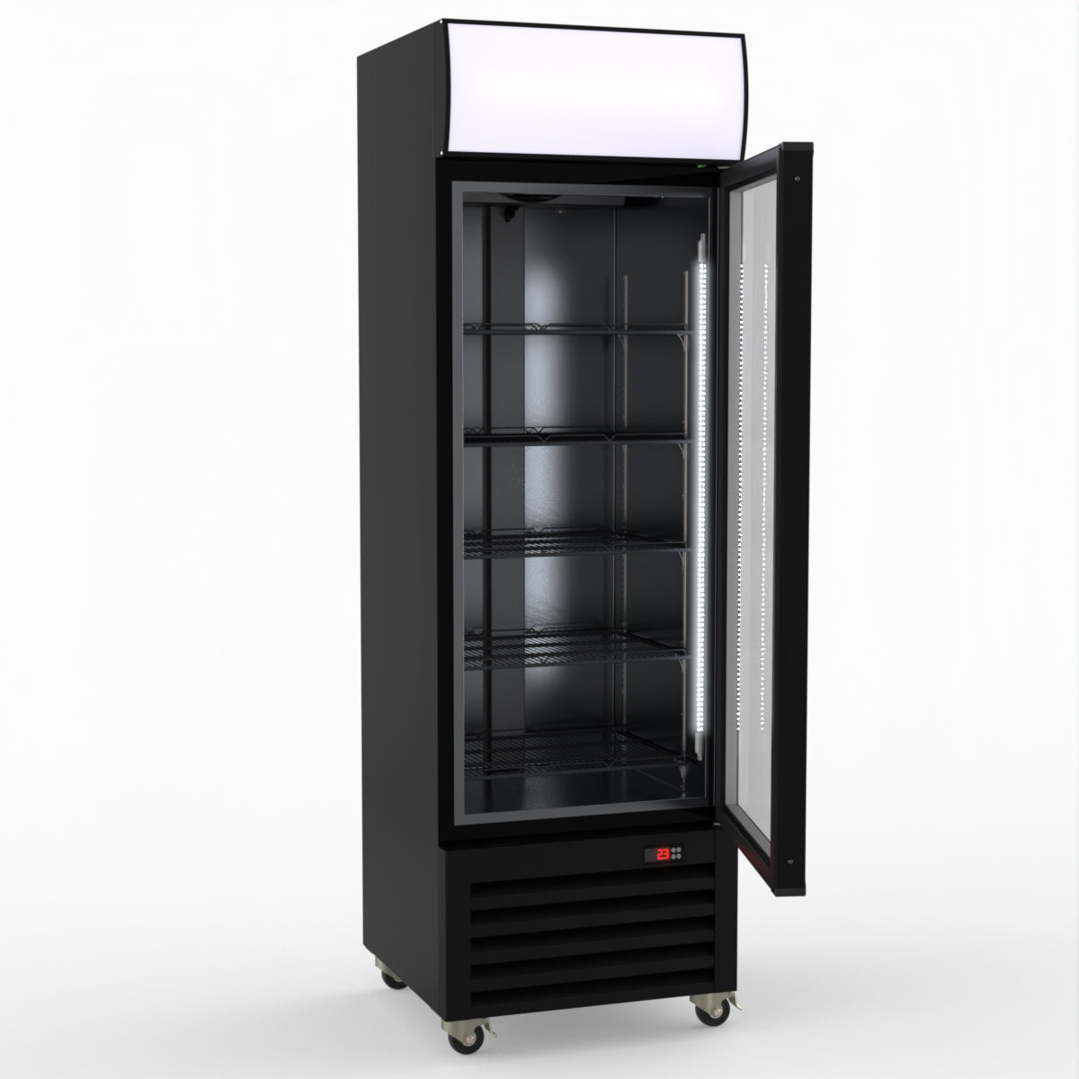 Thermaster Single Glass Door Colourbond Upright Drink Fridge - LG-370BP