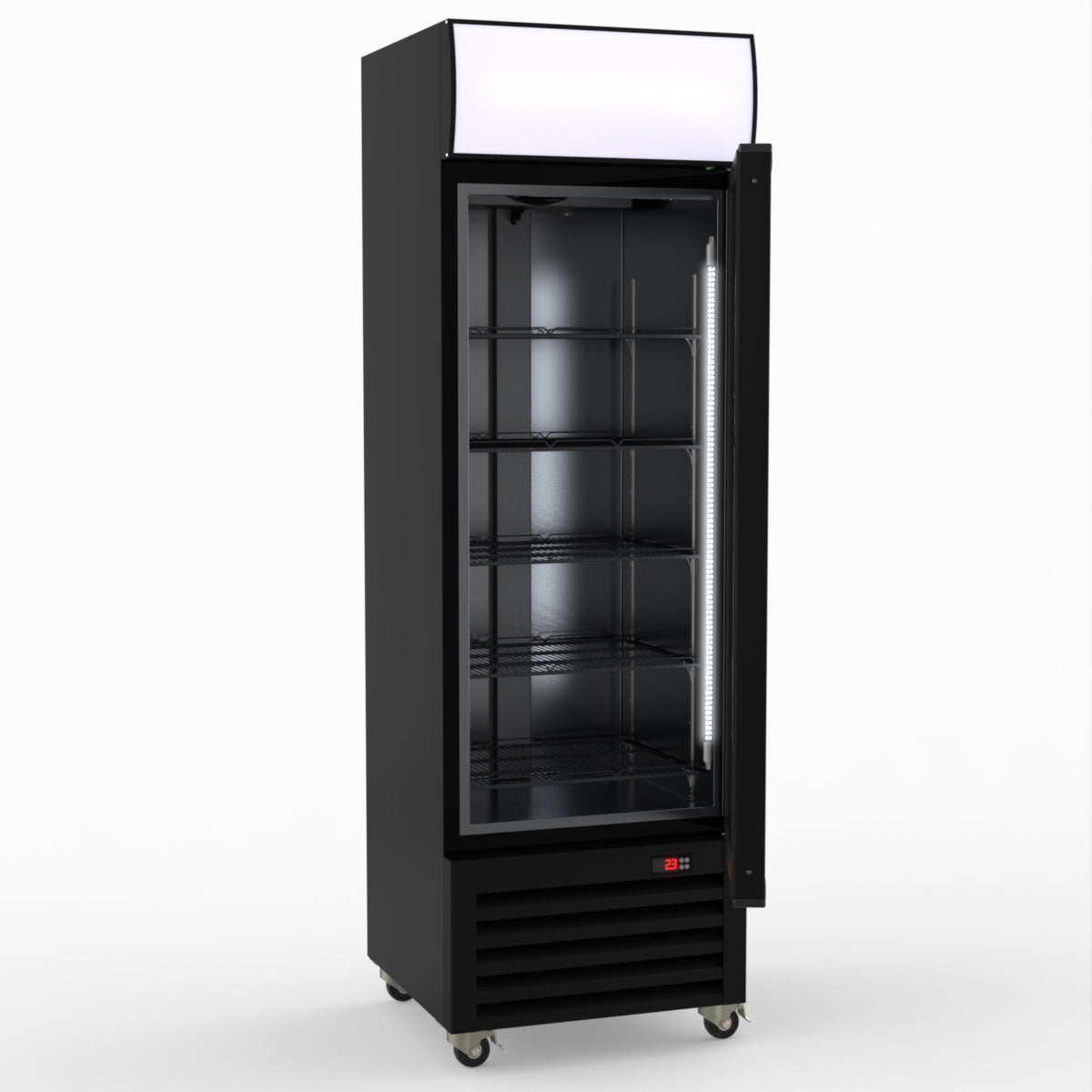 Thermaster Single Glass Door Colourbond Upright Drink Fridge - LG-370BP