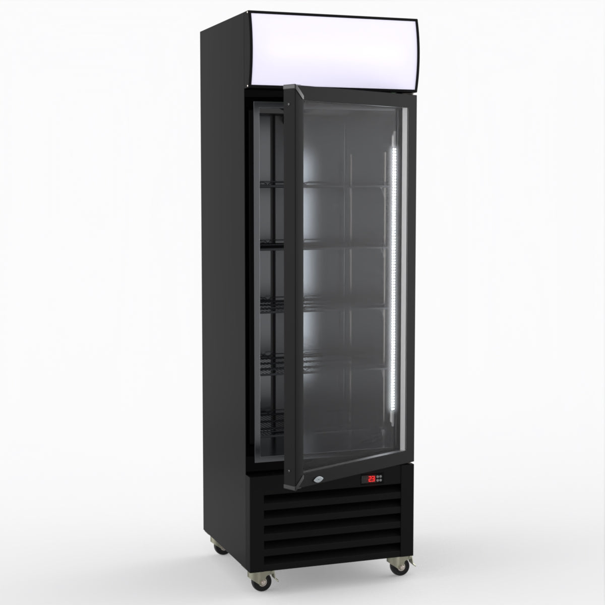 Thermaster Single Glass Door Colourbond Upright Drink Fridge - LG-370BP