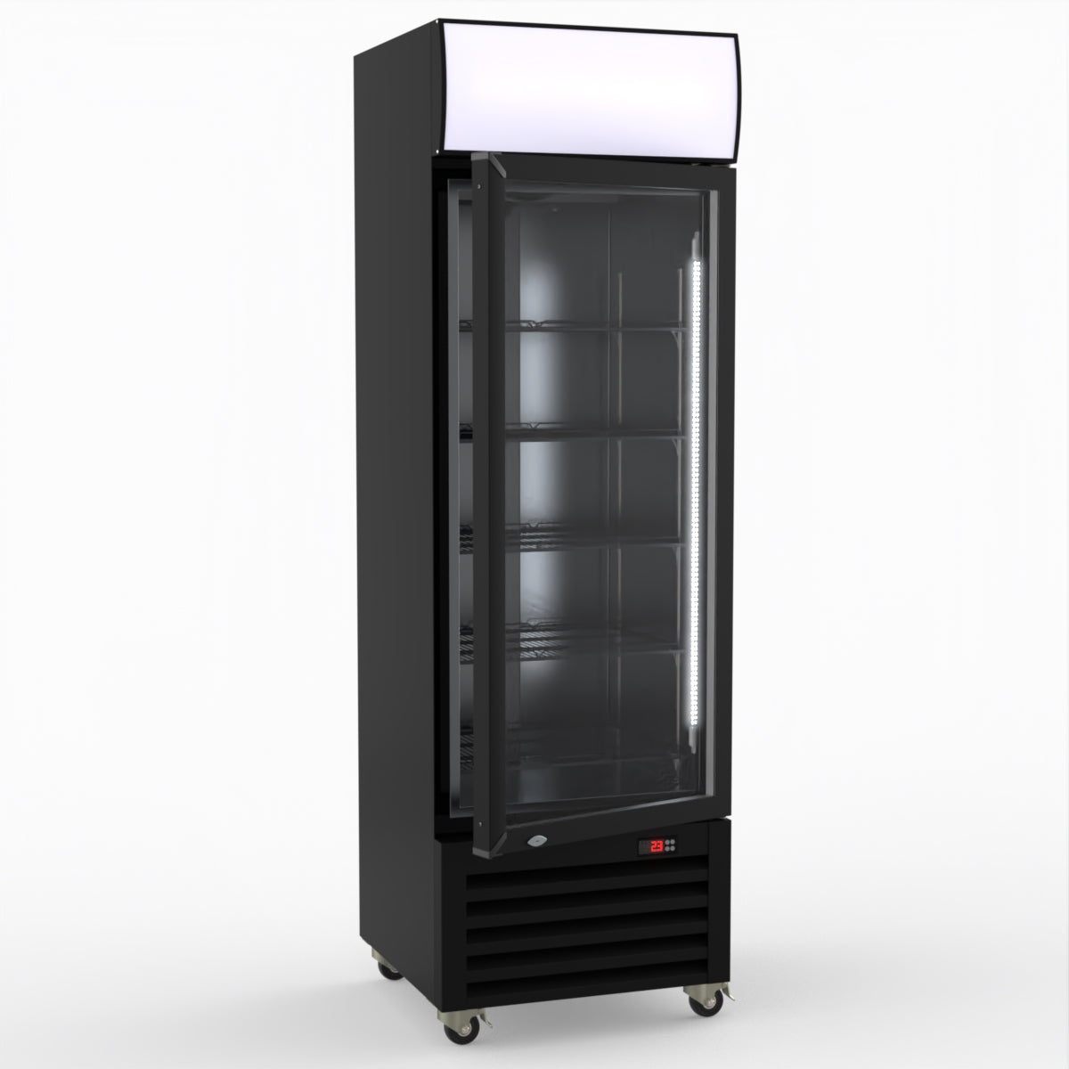 Thermaster Single Glass Door Colourbond Upright Drink Fridge - LG-370BP