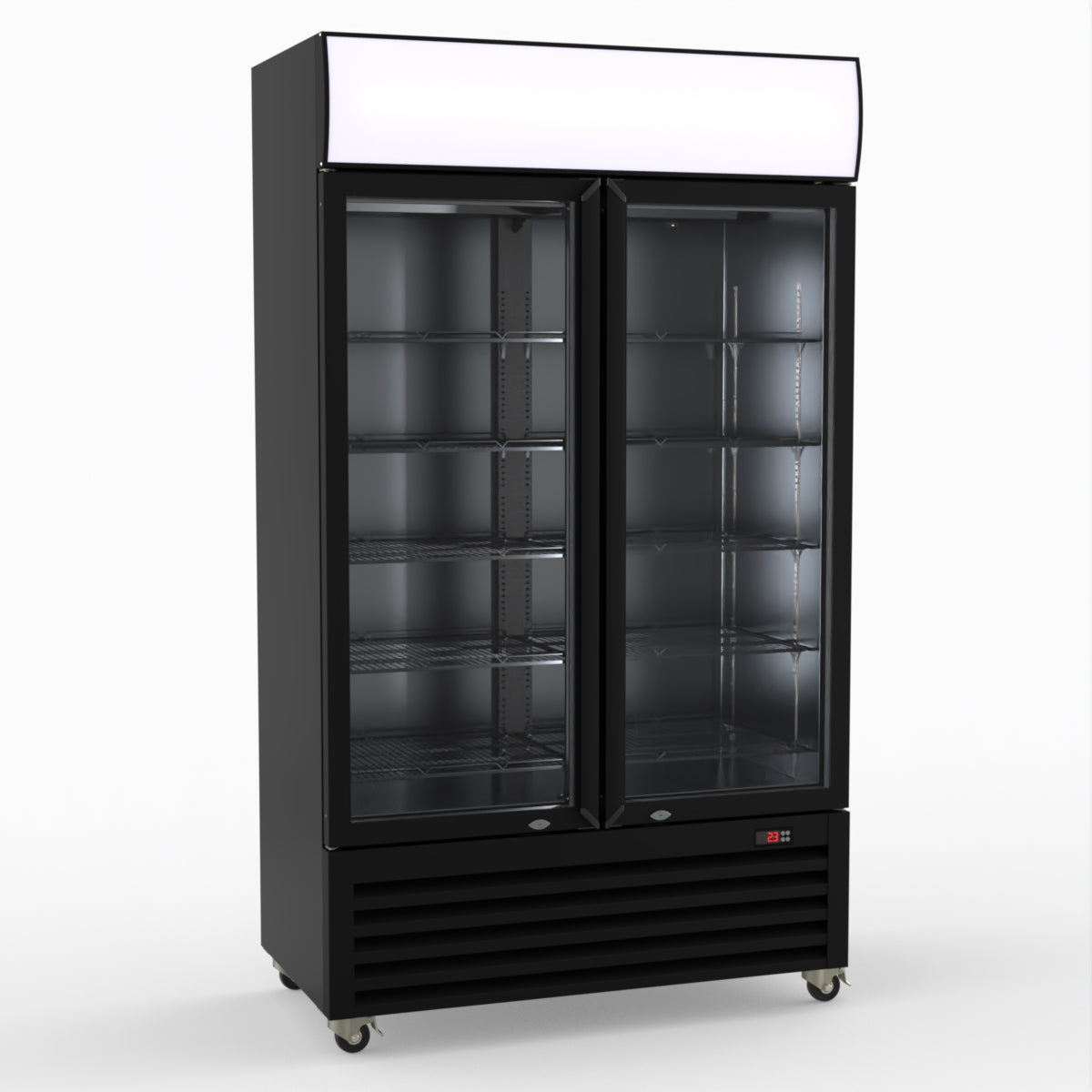 Thermaster Two Glass Door Colourbond Upright Drink Fridge - LG-730BP
