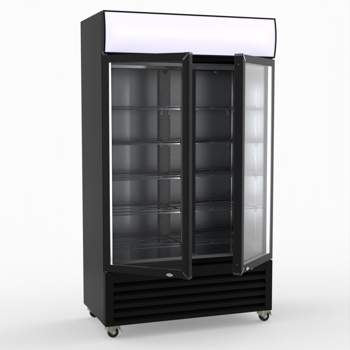Thermaster Two Glass Door Colourbond Upright Drink Fridge - LG-730BP