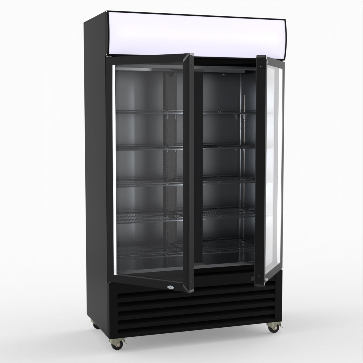 Thermaster Two Glass Door Colourbond Upright Drink Fridge - LG-730BP