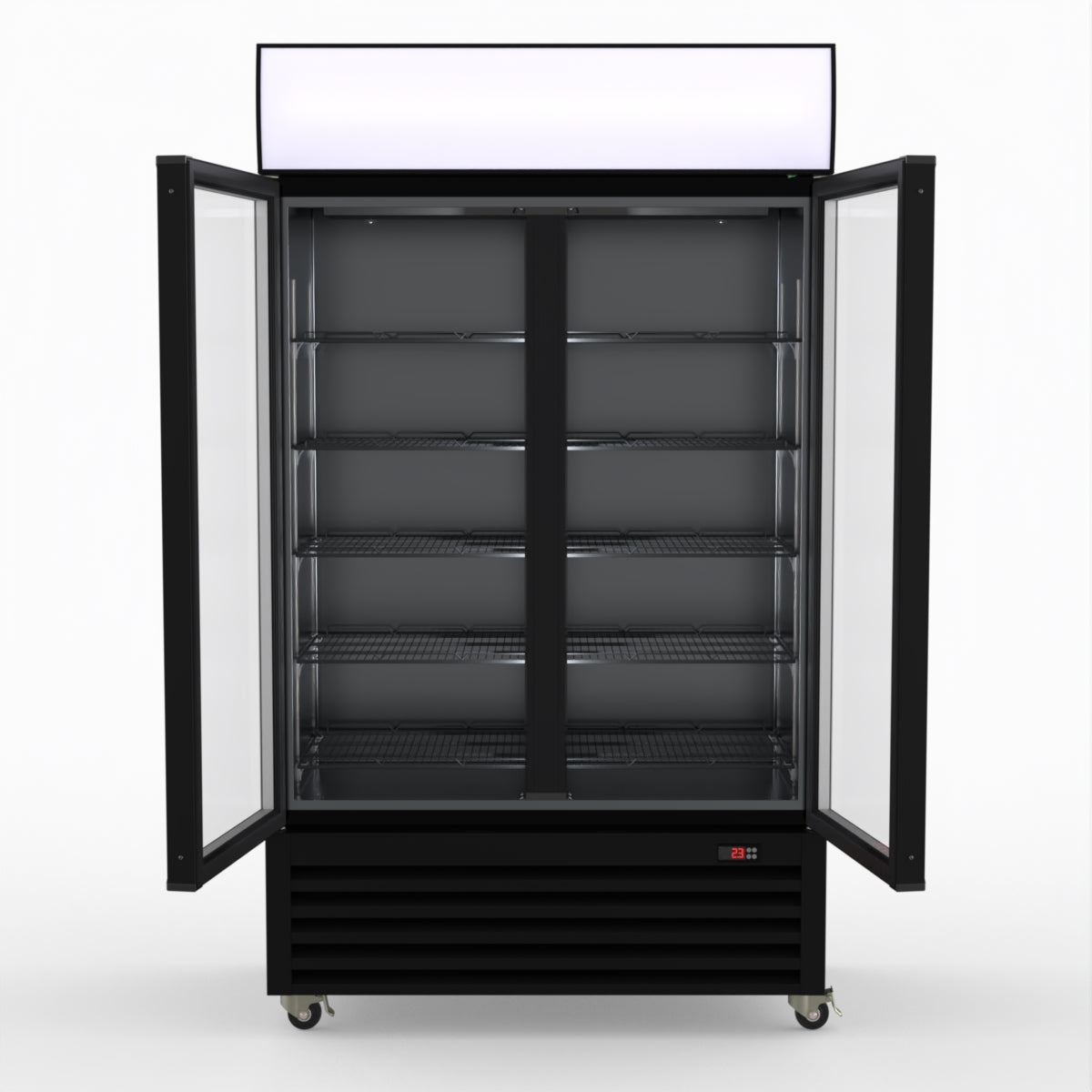 Thermaster Two Glass Door Colourbond Upright Drink Fridge - LG-730BP