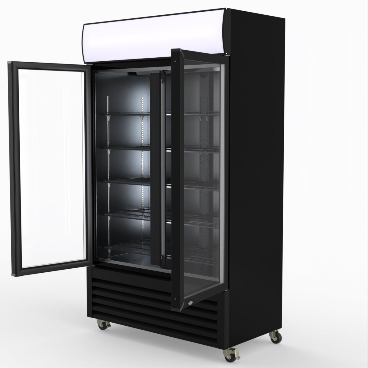 Thermaster Two Glass Door Colourbond Upright Drink Fridge - LG-730BP