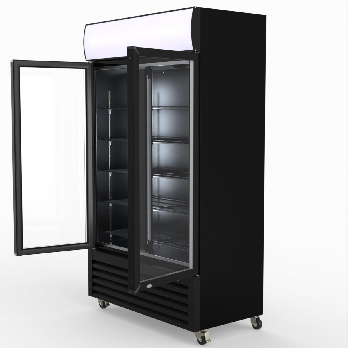 Thermaster Two Glass Door Colourbond Upright Drink Fridge - LG-730BP