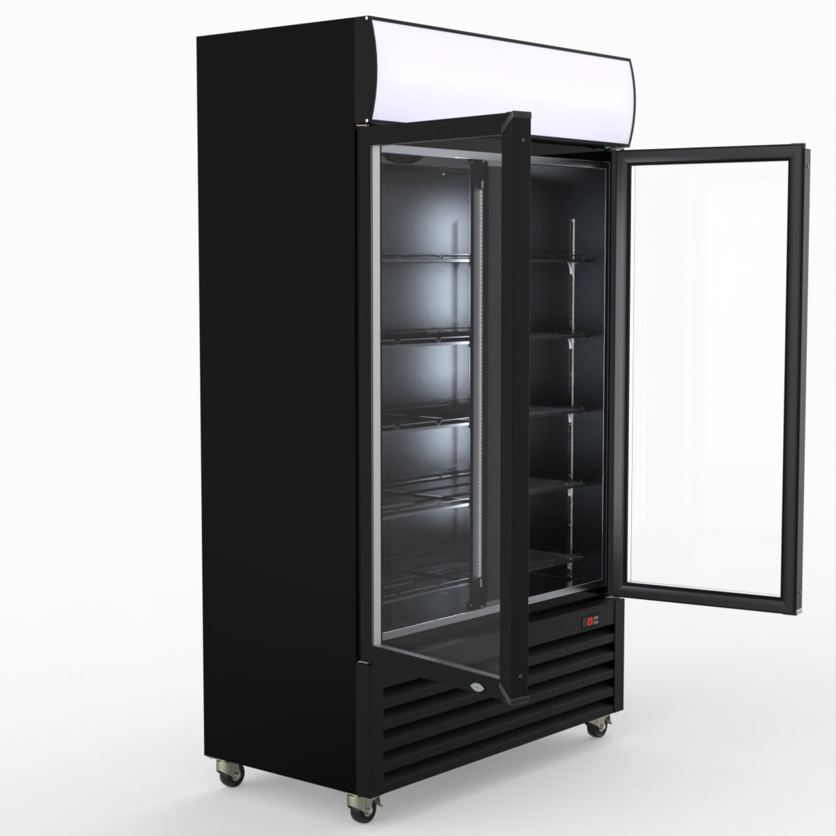 Thermaster Two Glass Door Colourbond Upright Drink Fridge - LG-730BP