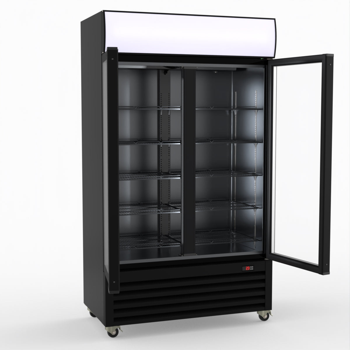 Thermaster Two Glass Door Colourbond Upright Drink Fridge - LG-730BP