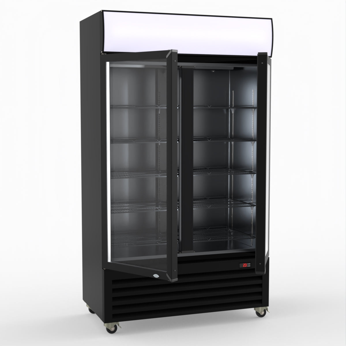 Thermaster Two Glass Door Colourbond Upright Drink Fridge - LG-730BP