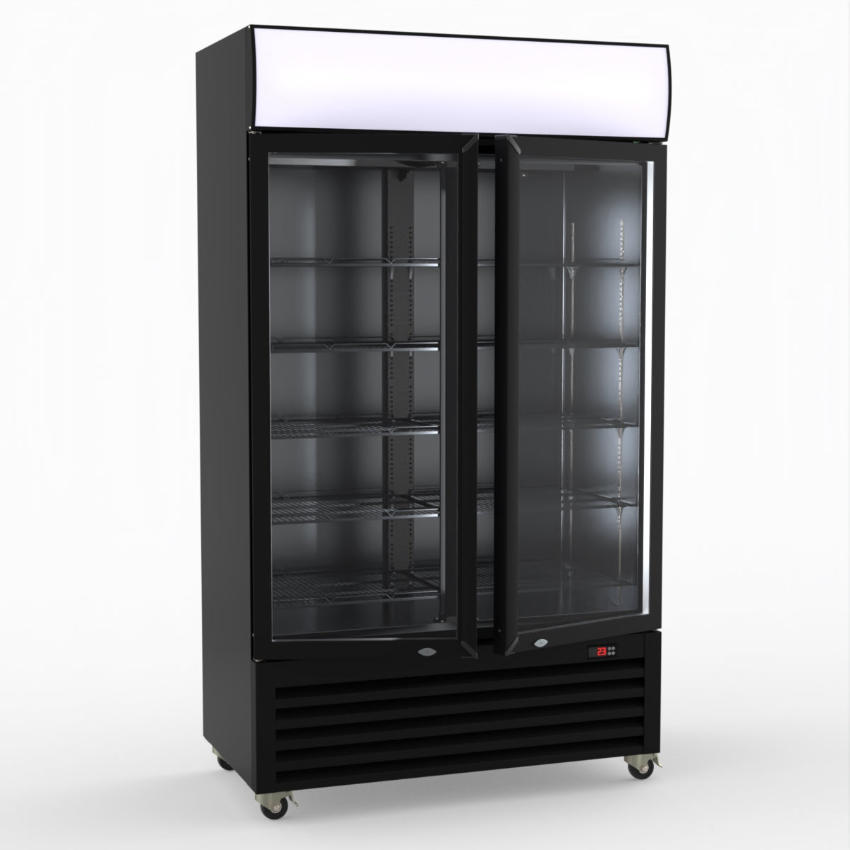 Thermaster Two Glass Door Colourbond Upright Drink Fridge - LG-730BP