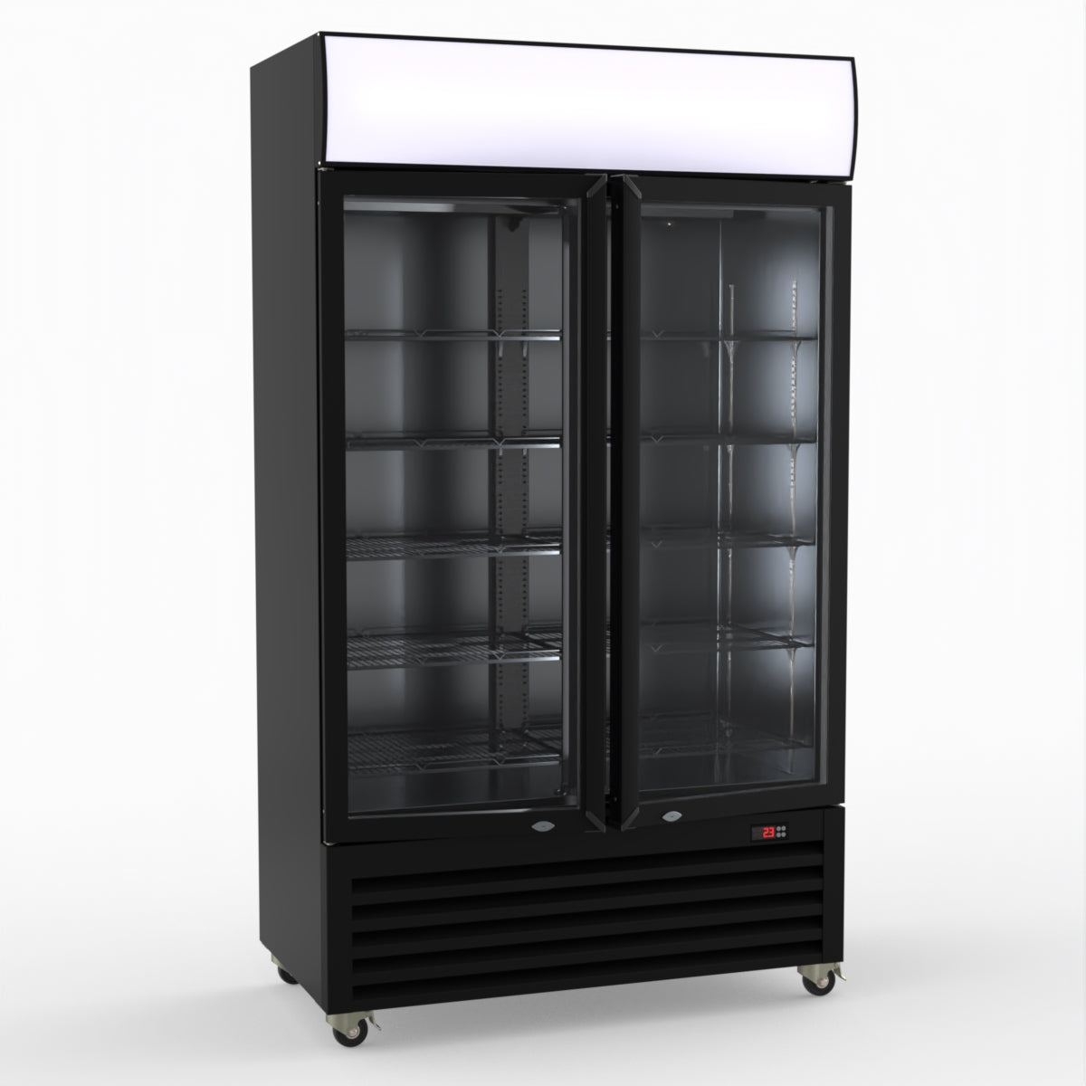 Thermaster Two Glass Door Colourbond Upright Drink Fridge - LG-730BP
