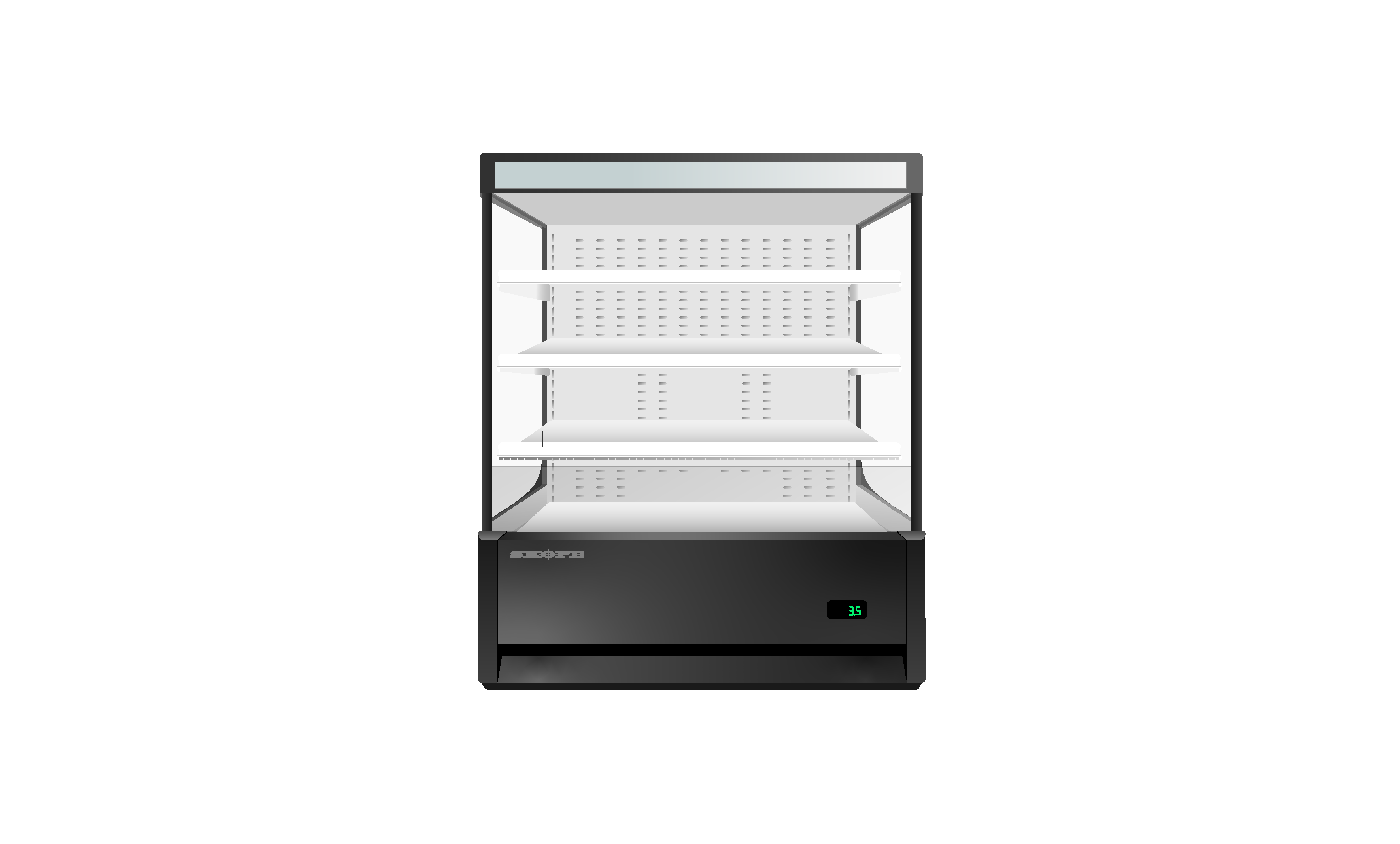 Skope Skope OD720N Open Deck Fridge 798L - Black - OD720N
