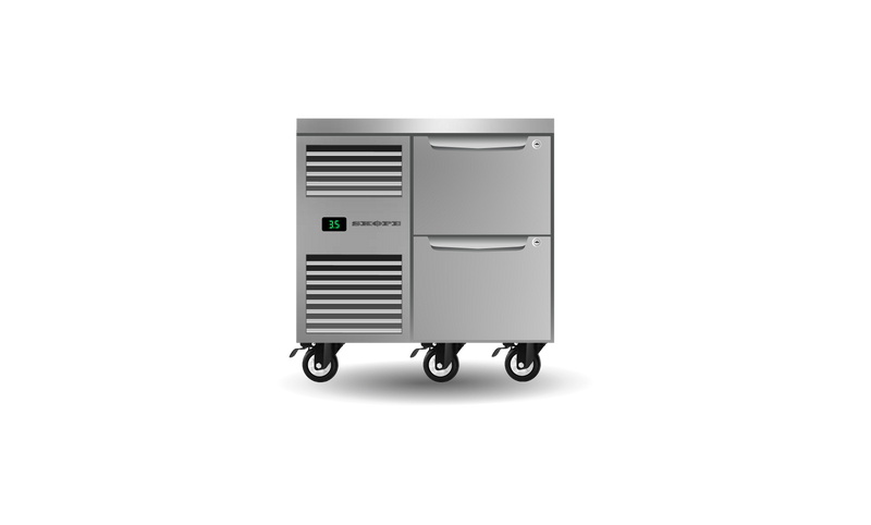Skope Skope ProSpec Two Drawer One Bay Underbench GN 1/1 Fridge 126L - PG11.UBR.1.D2