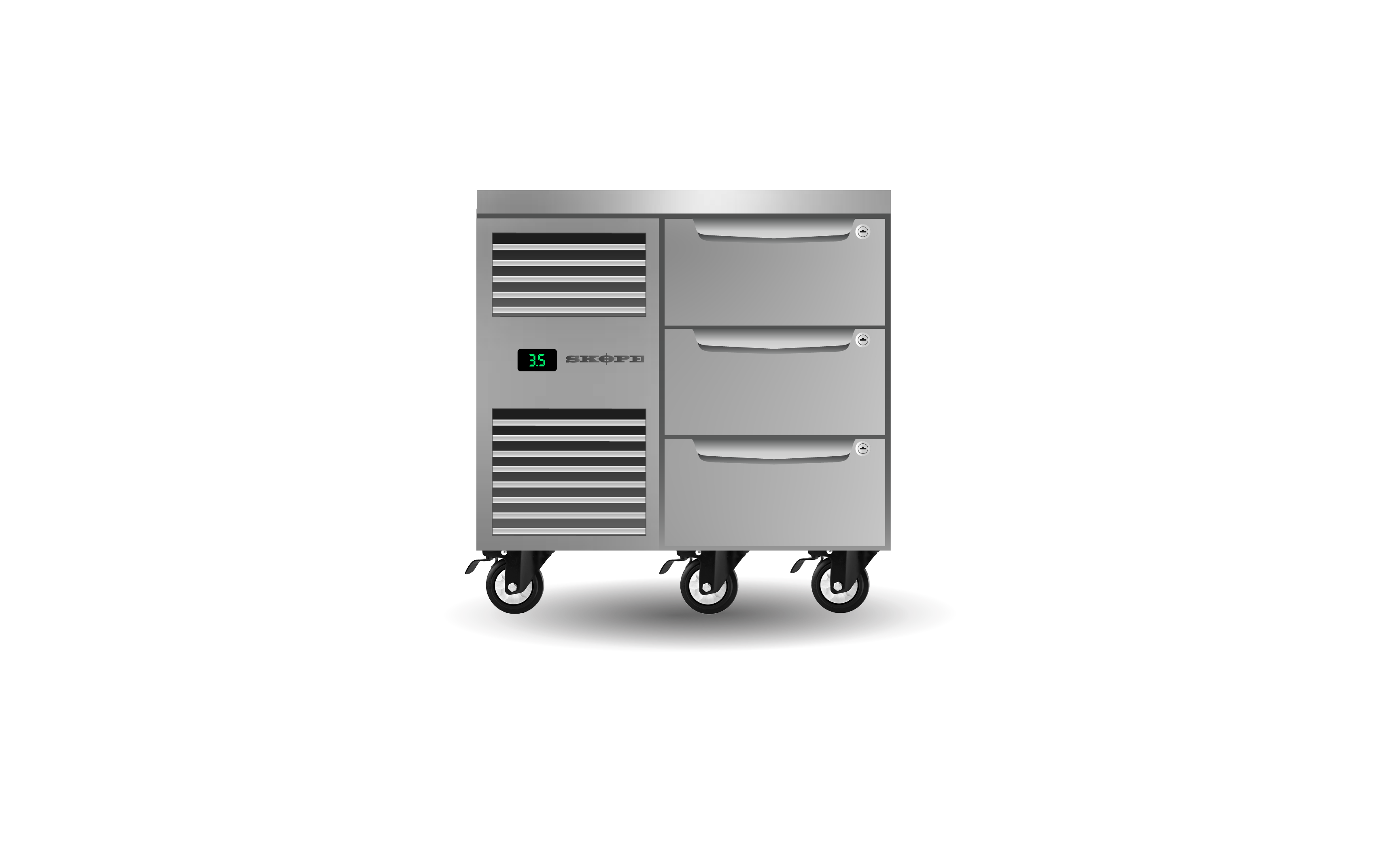 Skope Skope ProSpec Three Drawer One Bay Underbench GN 1/1 Fridge 126L - PG11.UBR.1.D3