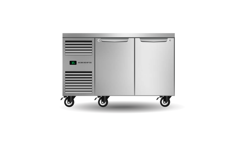 Skope Skope ProSpec Two Solid Door Underbench GN 1/1 Fridge 288L - PG11.UBR.2.SD