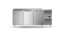 Skope Three Solid Door Salad Preparation Drop-in Collar GN1/3 Right Hand Fridge - PG13.PPS.DC.3.SD.RH