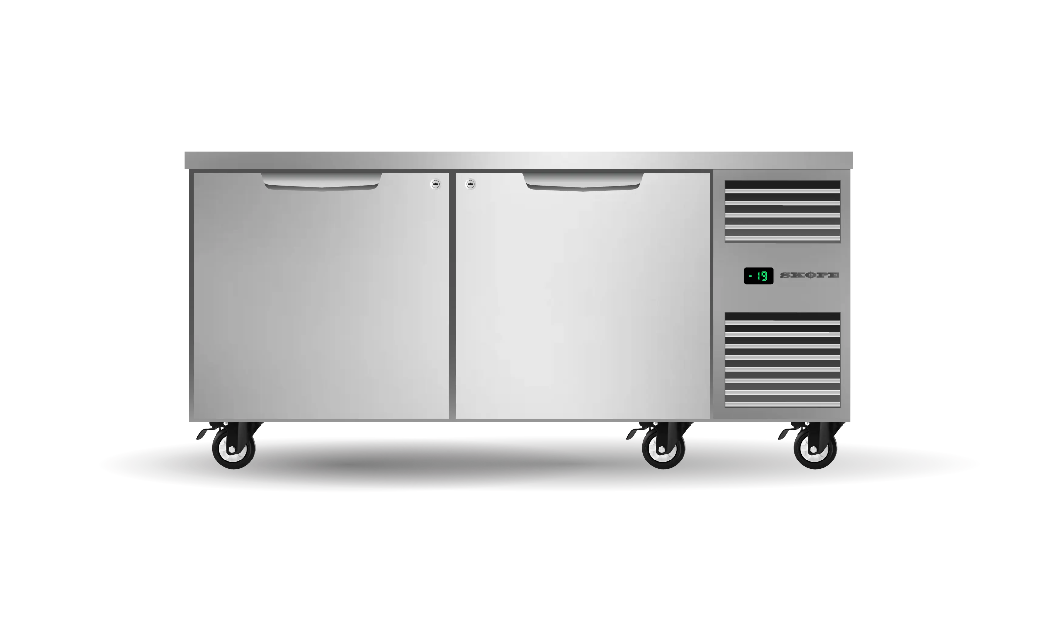 Skope Two Solid Door Underbench GN2/1 Right Hand Freezer - PG21.UBF.2.SD.RH