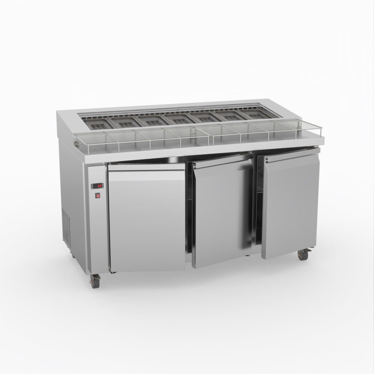 Thermaster Three Door Deluxe Pizza Prep Bench PWB150