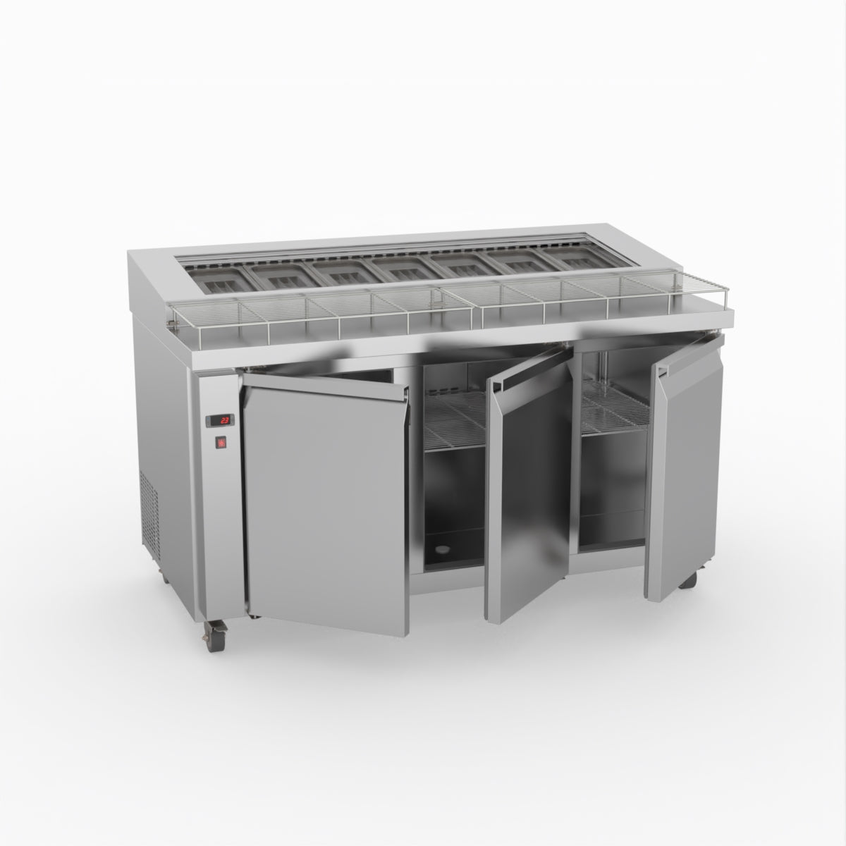 Thermaster Three Door Deluxe Pizza Prep Bench PWB150