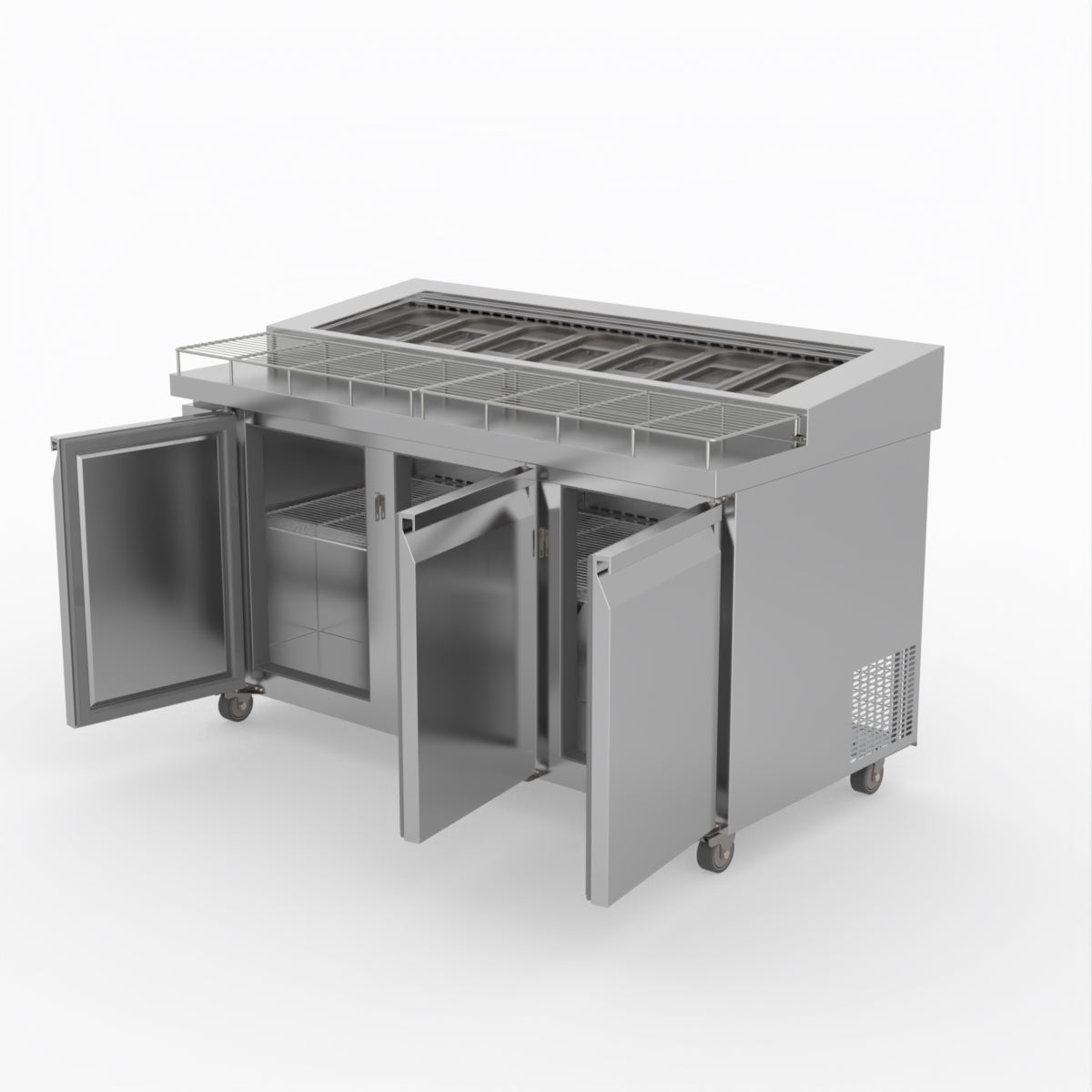 Thermaster Three Door Deluxe Pizza Prep Bench PWB150