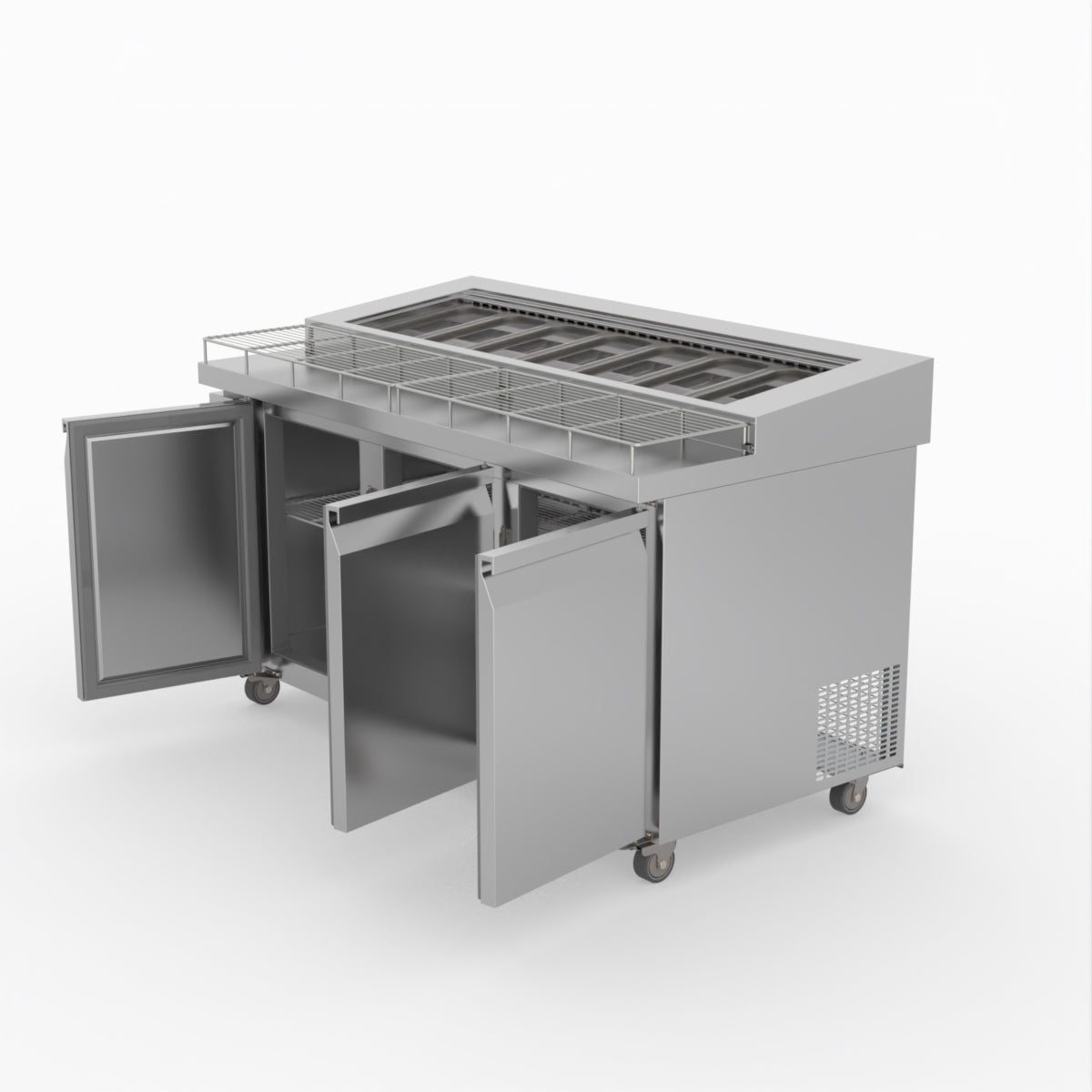 Thermaster Three Door Deluxe Pizza Prep Bench PWB150