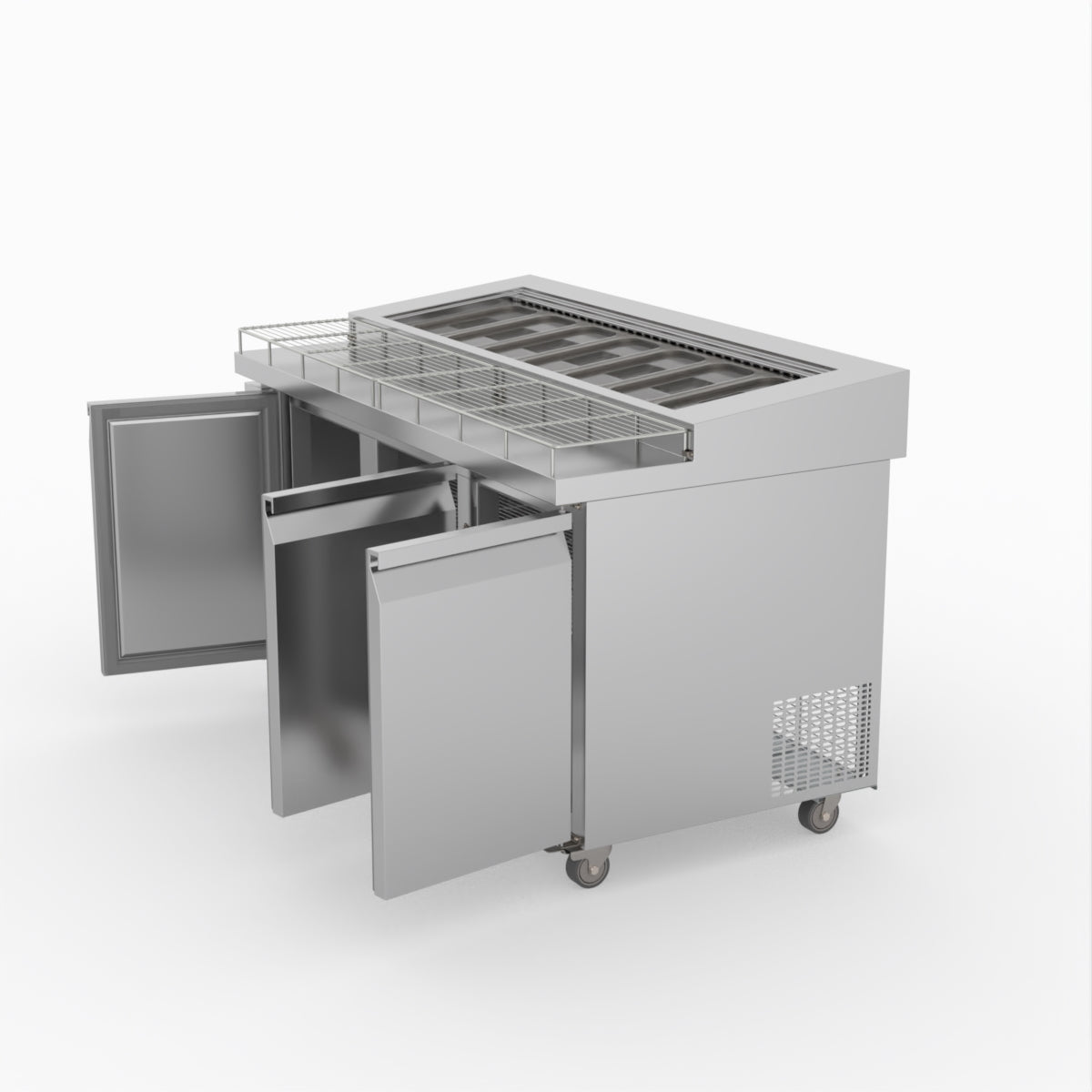 Thermaster Three Door Deluxe Pizza Prep Bench PWB150