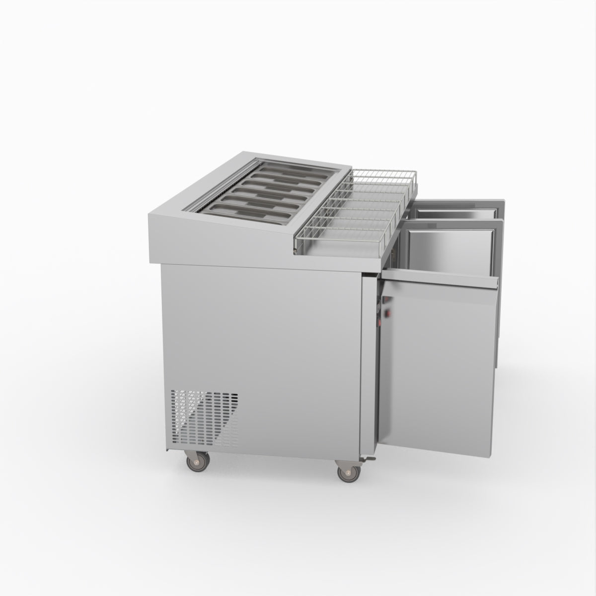 Thermaster Three Door Deluxe Pizza Prep Bench PWB150