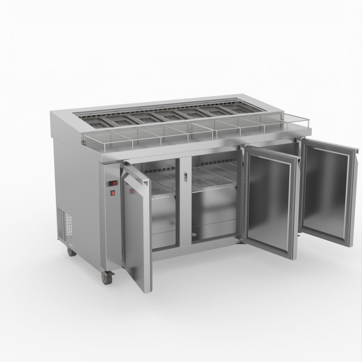 Thermaster Three Door Deluxe Pizza Prep Bench PWB150