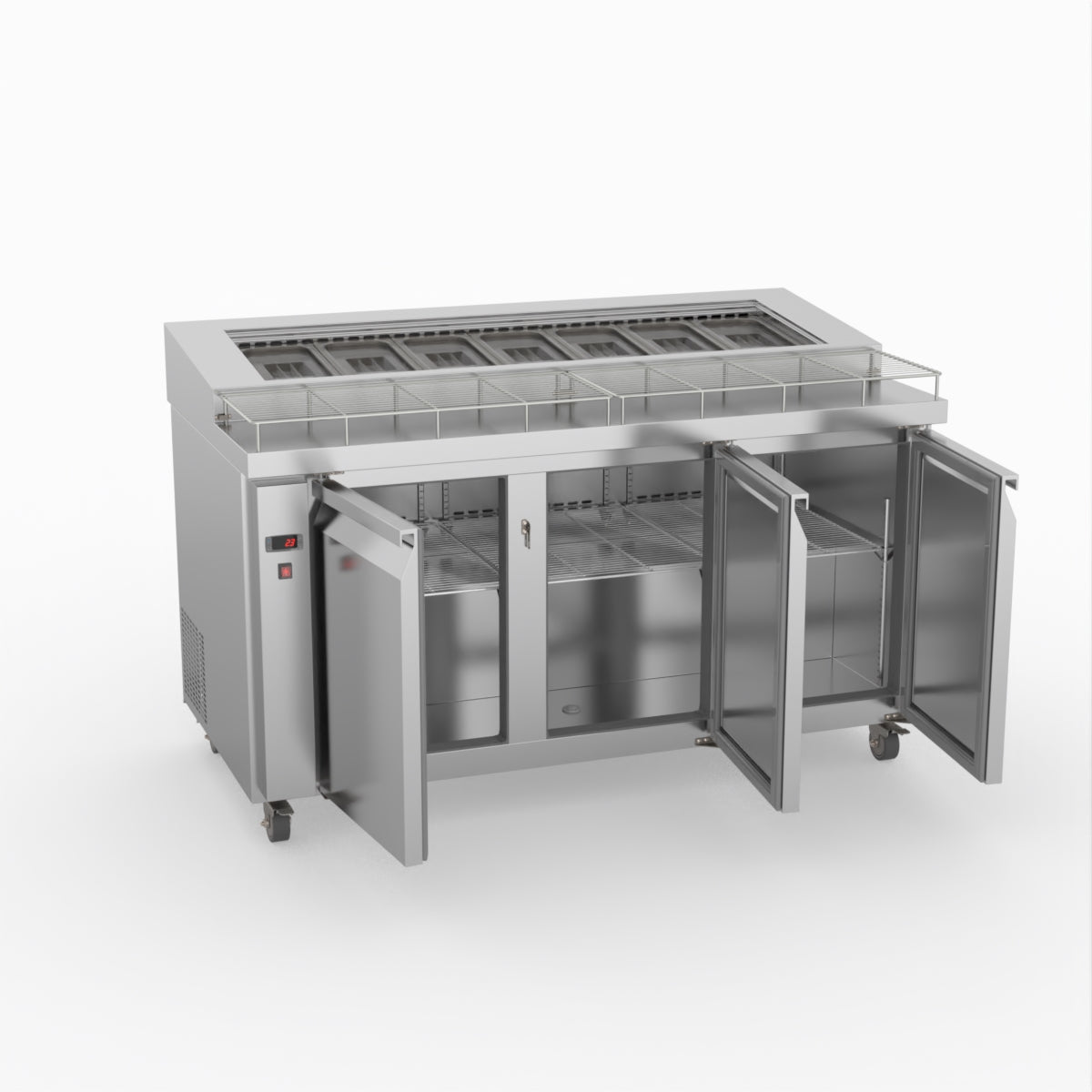 Thermaster Three Door Deluxe Pizza Prep Bench PWB150