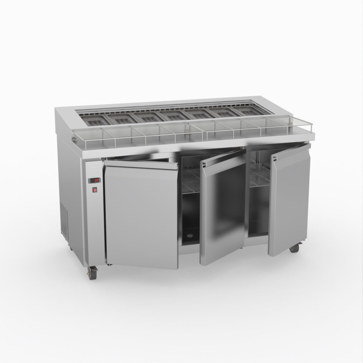 Thermaster Three Door Deluxe Pizza Prep Bench PWB150