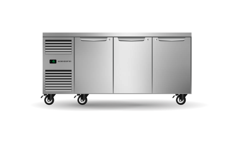 Skope Skope Three Solid Door Underbench GN1/1 Freezer 447L - PG11.UBF.3.SD