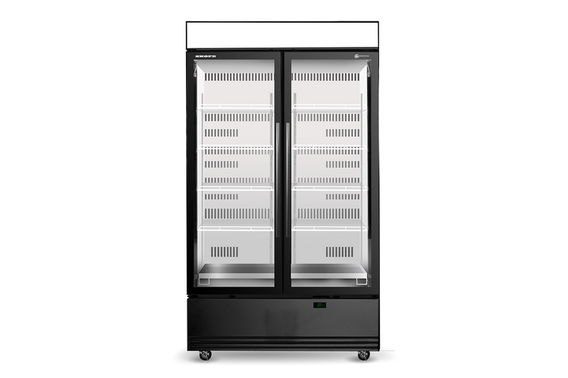 Skope SKB1200N-AC 2 Glass Door Display or Storage Fridge, Lit Sign - SKB1200N-AC