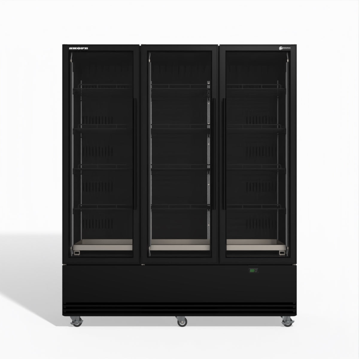 Skope Skope SKB1500N-A 3 Glass Door Display or Storage Fridge 1433L - Black  - SKB1500N-A