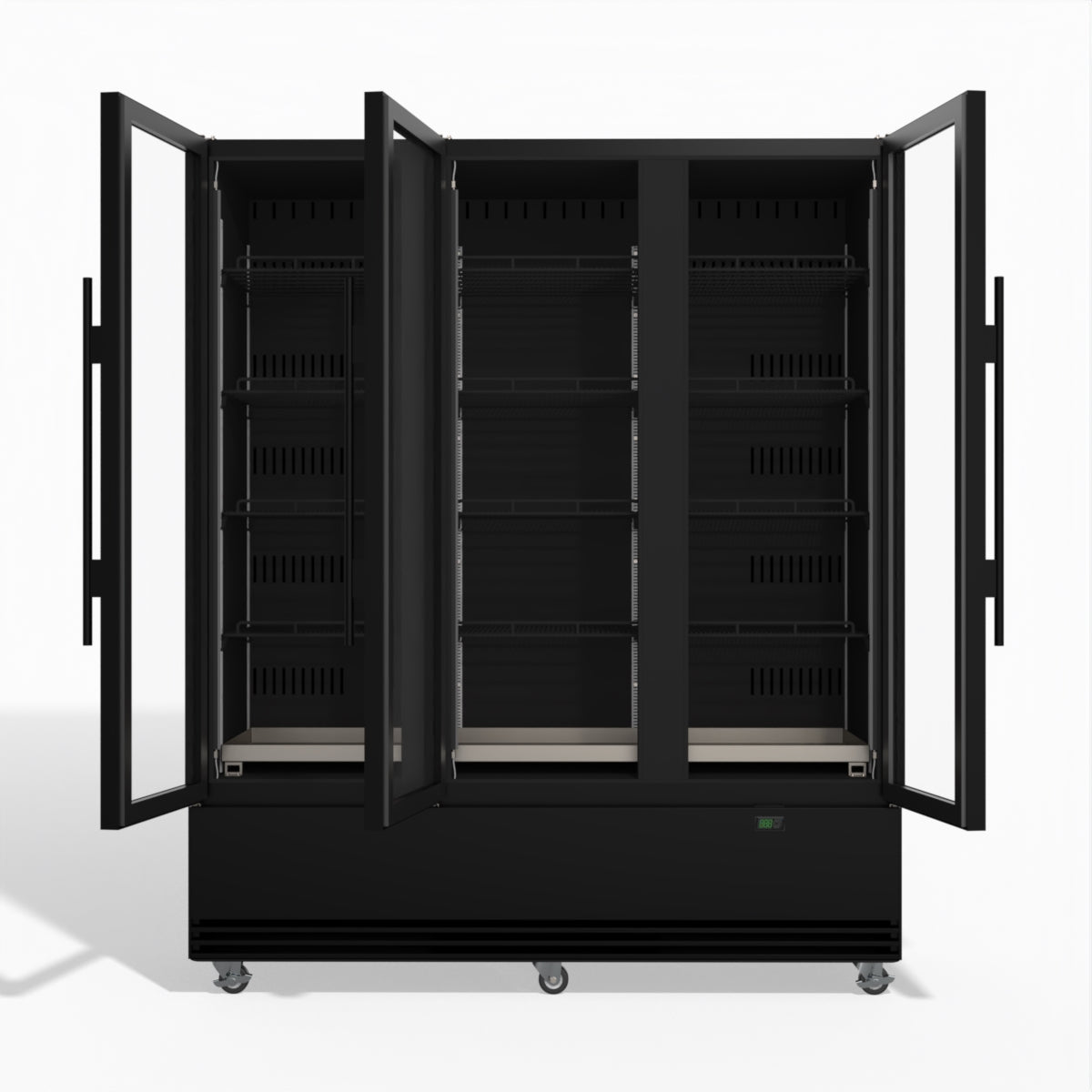 Skope Skope SKB1500N-A 3 Glass Door Display or Storage Fridge 1433L - Black  - SKB1500N-A