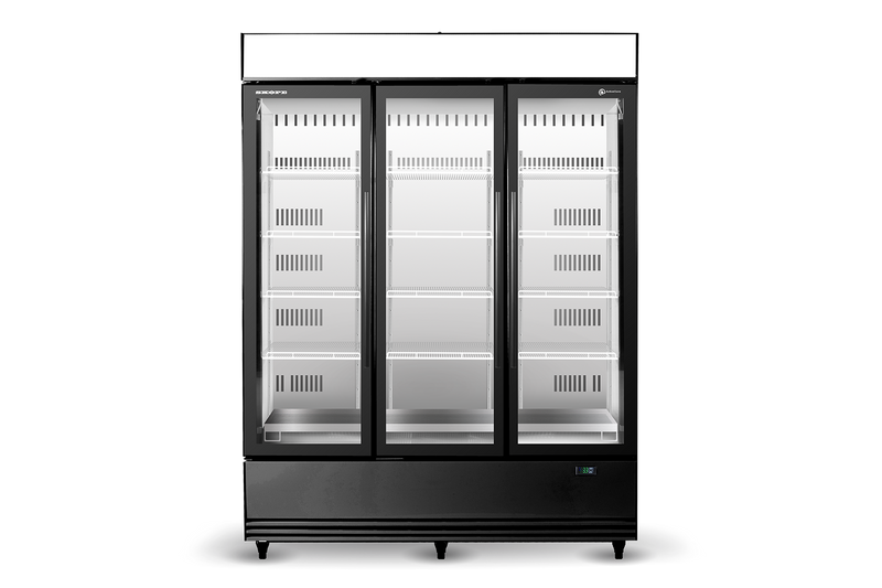 Skope SKB1500N-AC 3 Glass Door Display or Storage Fridge, Lit Sign - SKB1500N-AC