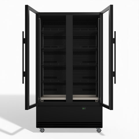 SKB900N-A-BLACK Skope 2 Glass Door Display or Storage Fridge - SKB900N-A