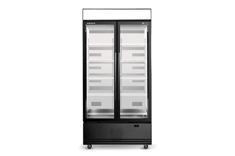 Skope SKB900N-AC 2 Glass Door Display or Storage Fridge, Lit Sign - SKB900N-AC