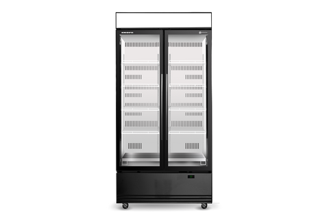 Skope SKB900N-AC 2 Glass Door Display or Storage Fridge, Lit Sign - SKB900N-AC