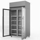 Skope SKFT1000N-A 2 Glass Door Upright Display or Storage Freezer