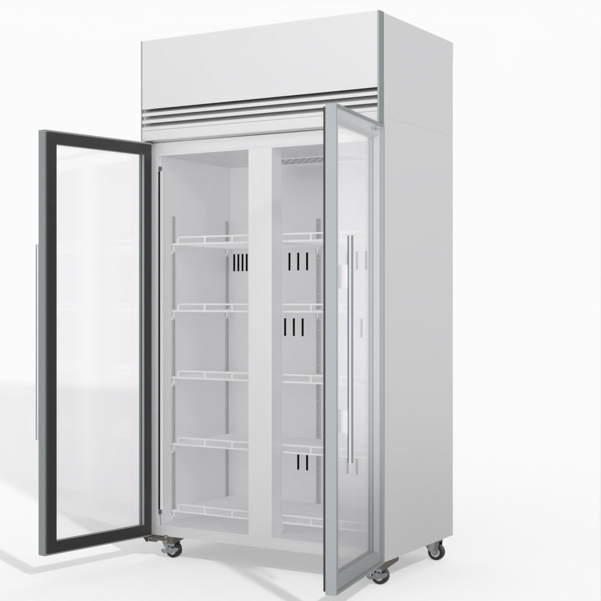 TMF1000N-A 2 1 Glass Door Upright Display or Storage Freezer