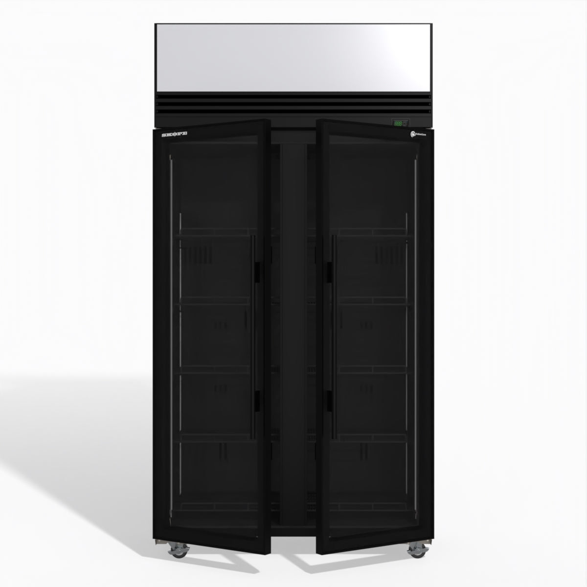 TMF1000N-AC 2 Glass Door Display or Storage Freezer Lit Sign