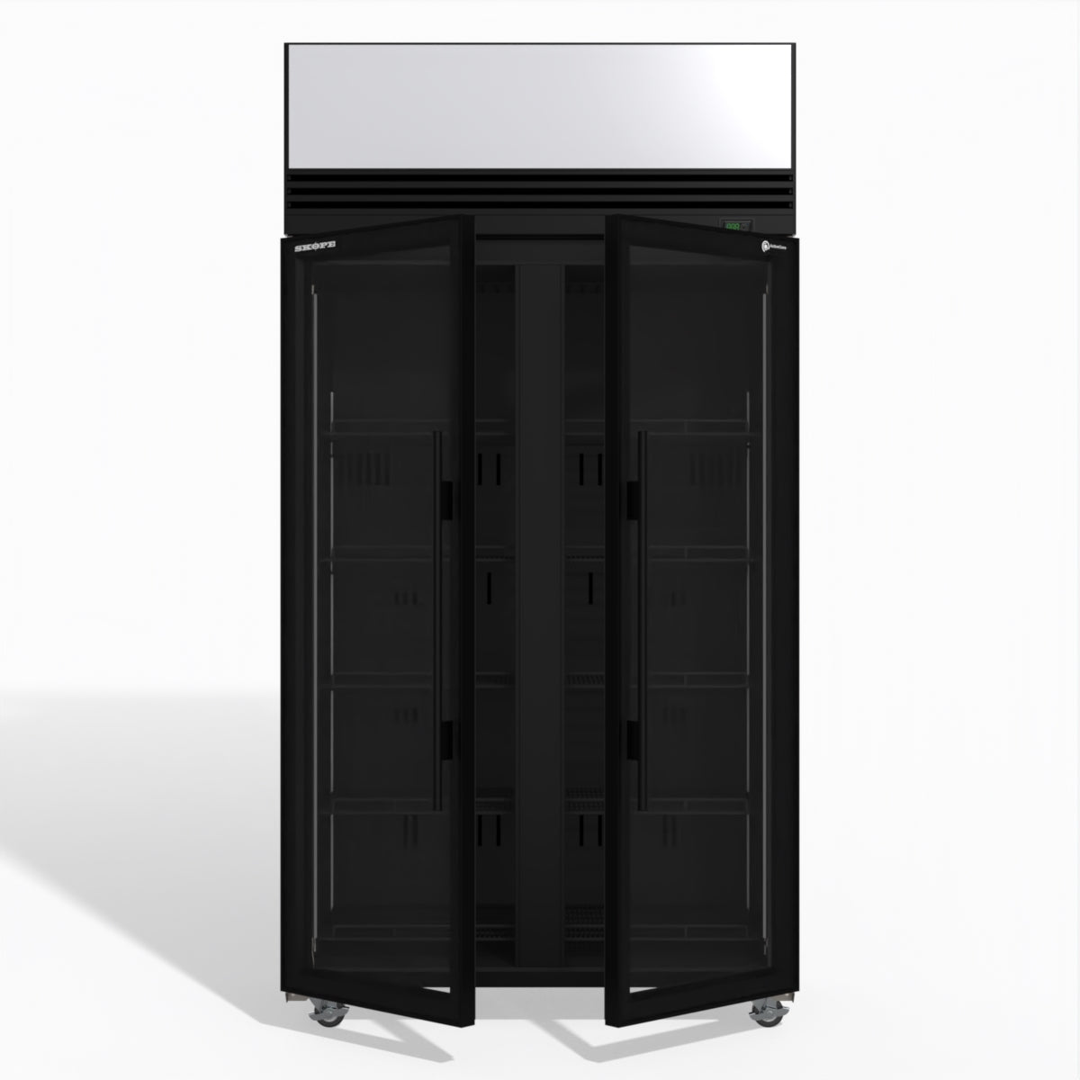 TMF1000N-AC 2 Glass Door Display or Storage Freezer Lit Sign