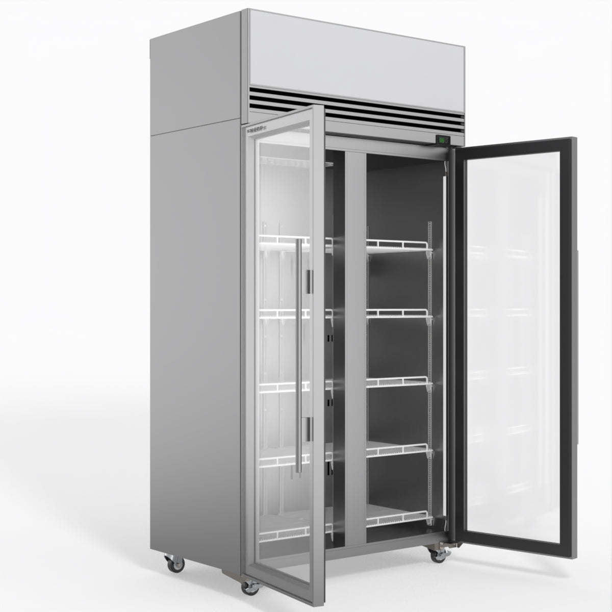 TMF1000N-AC 2 Glass Door Display or Storage Freezer Lit Sign