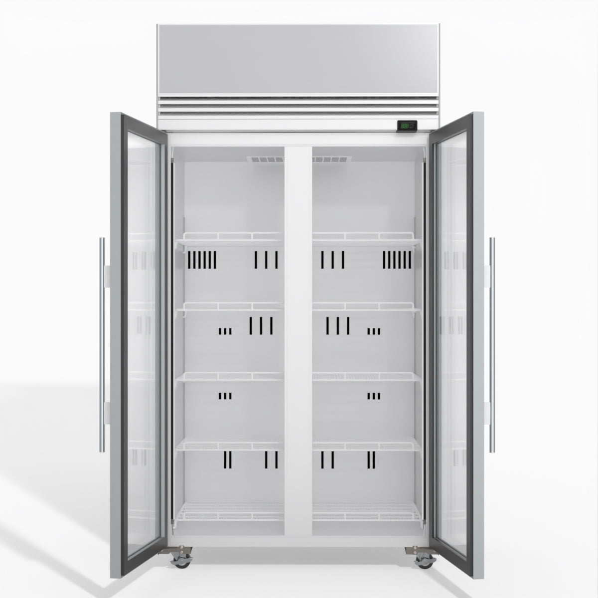 TMF1000N-AC 2 Glass Door Display or Storage Freezer Lit Sign