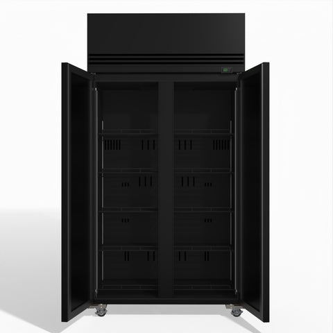 SKFT1000NS-A-BLACK Skope SKFT1000NS-A 2 Solid Door Upright Display or Storage Freezer