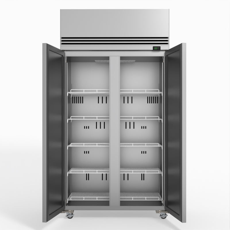 Skope SKFT1000NS-A 2 Solid Door Upright Display or Storage Freezer