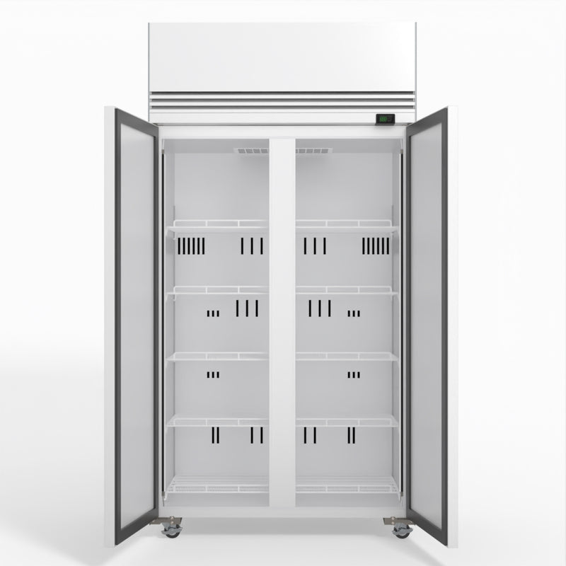 Skope SKFT1000NS-A 2 Solid Door Upright Display or Storage Freezer