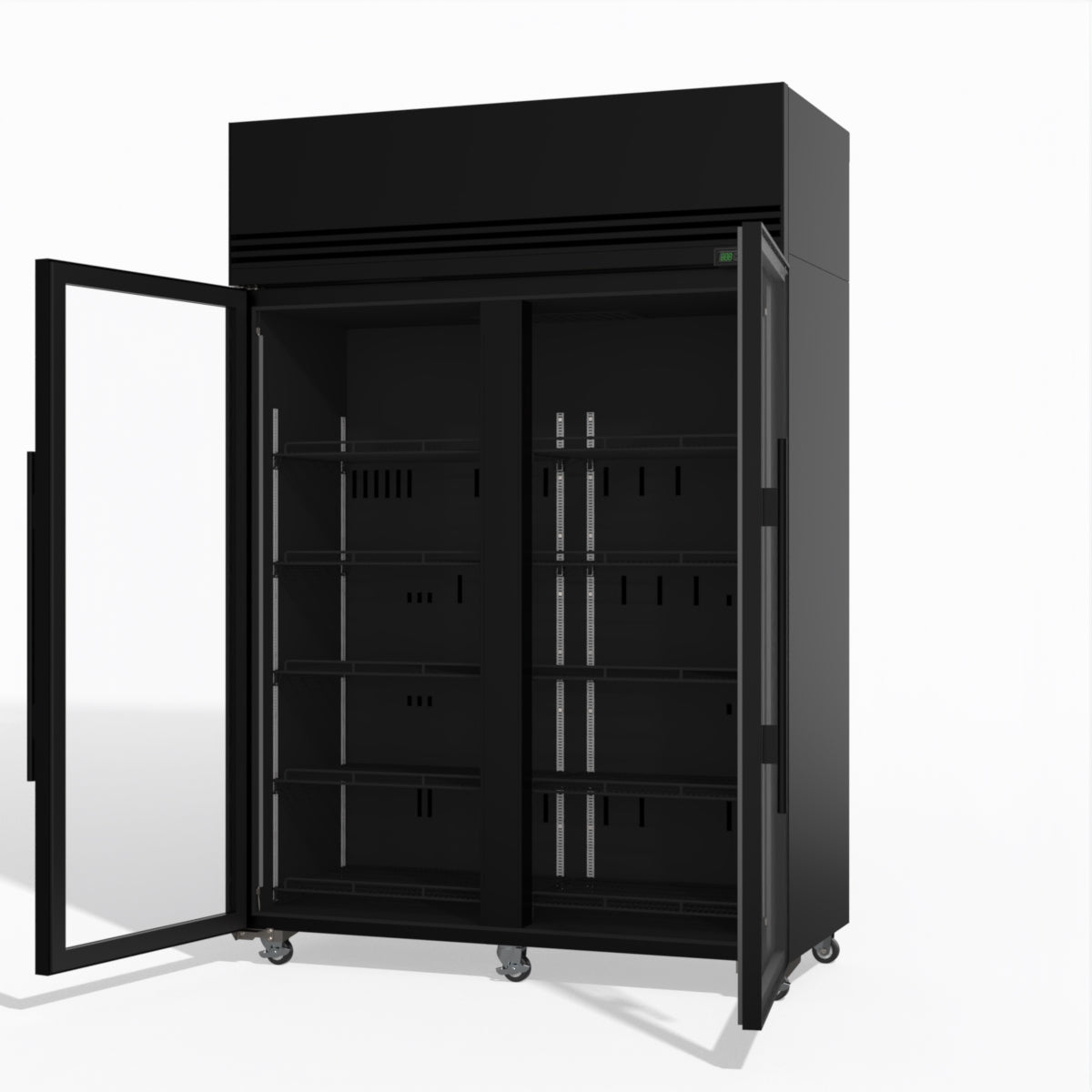 Skope SKFT1300N-A 2 Glass Door Upright Display or Storage Freezer