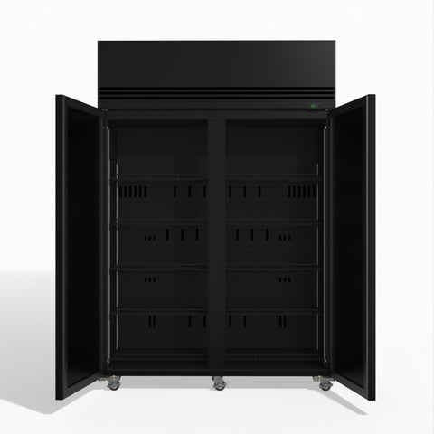 SKFT1300NS-A-BLACK Skope SKFT1300NS-A 2 Solid Door Upright Display or Storage Freezer