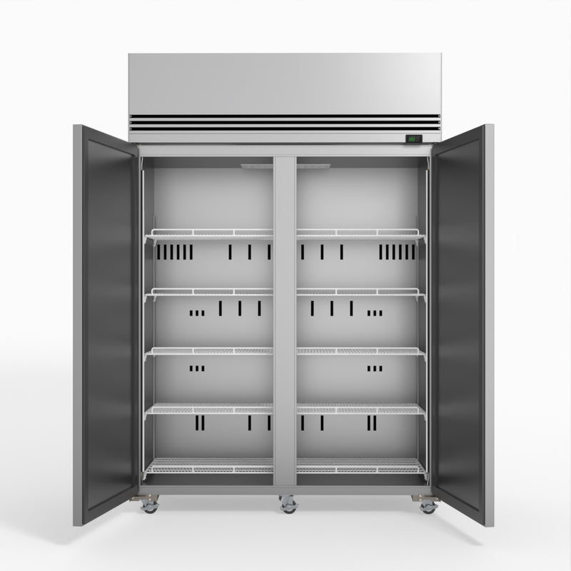 Skope SKFT1300NS-A 2 Solid Door Upright Display or Storage Freezer